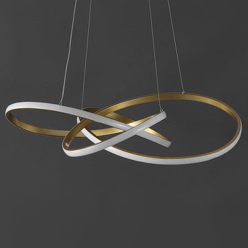 Alexia 25" Abstract Integrated LED Metal Adjustable Pendant - JONATHAN Y